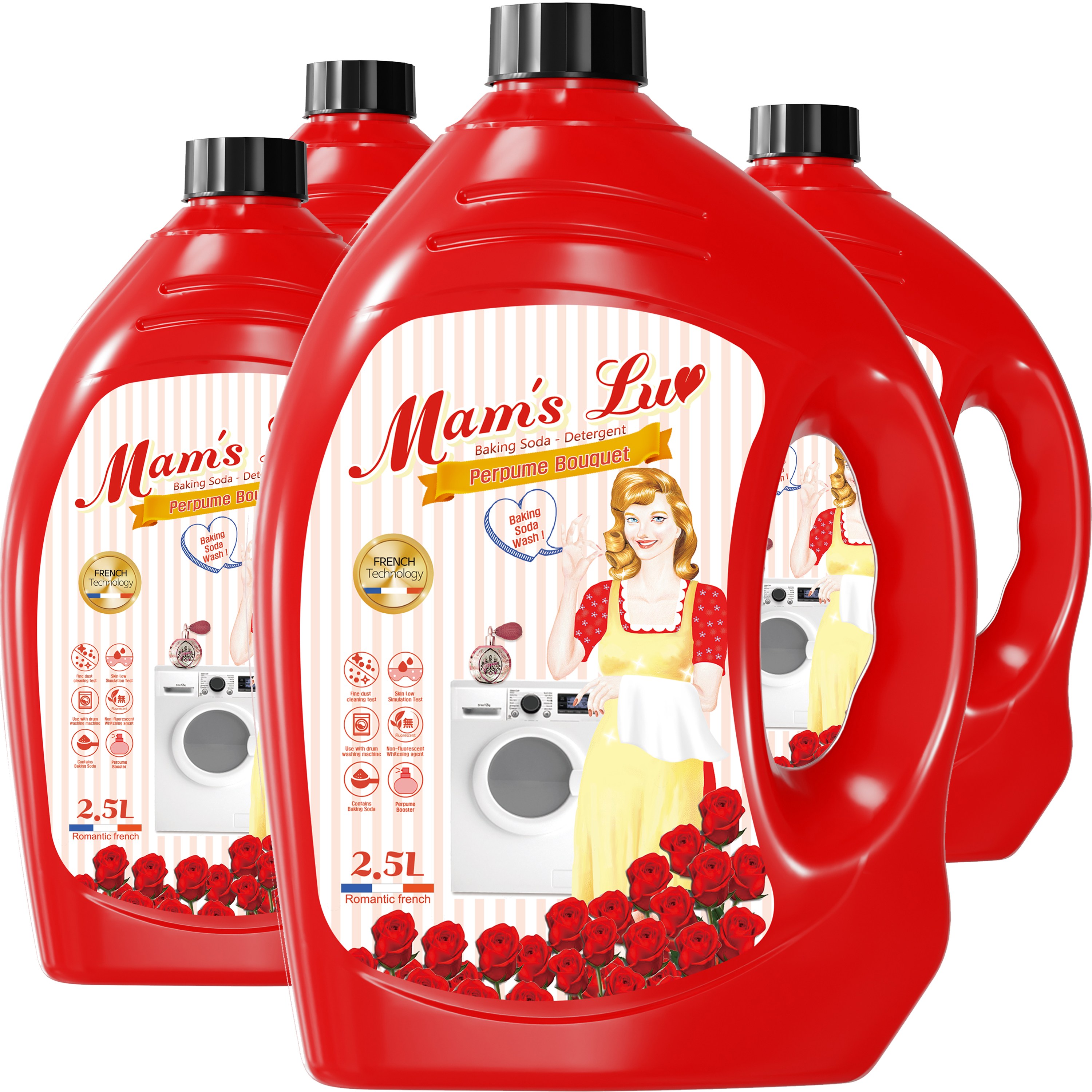 맘스럽 퍼퓸부케 세탁세제 2.5Lx4개입  액체세제  에이프릴 로즈향 프랑스수입 향수 첨가  실내건조형 8,720원