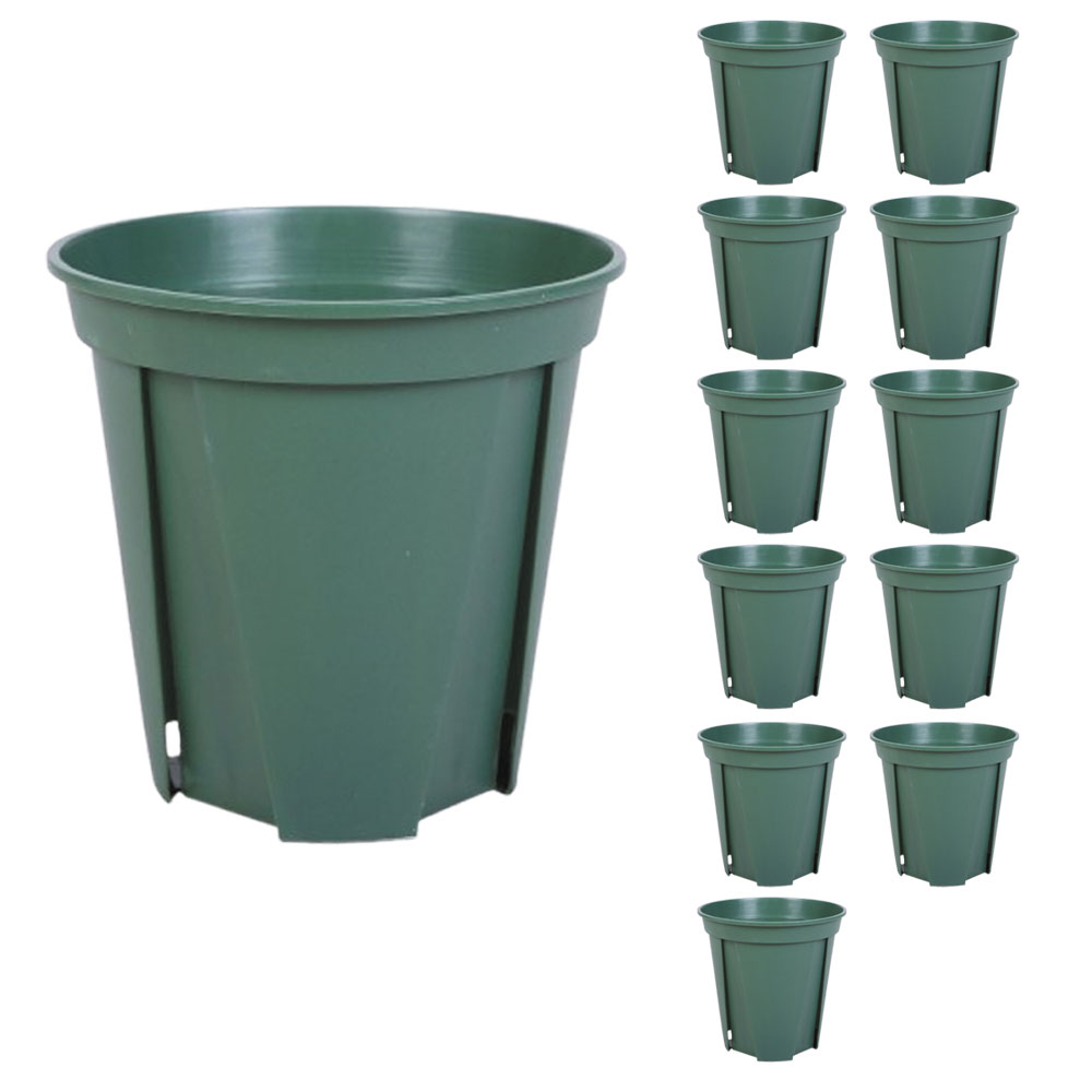 식물생각 원형 플라스틱 슬릿 화분 그린 14호 12개 세트 8,900원
