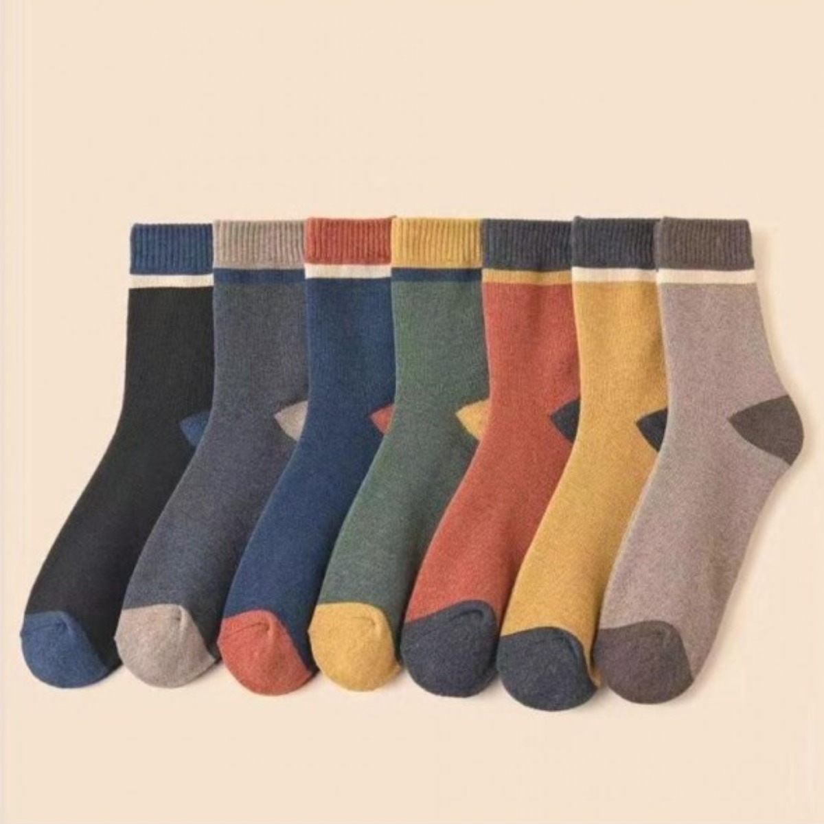 루미나D 겨울 방한 블럭남성장목 두꺼운 양말 7켤레세트 36,120원