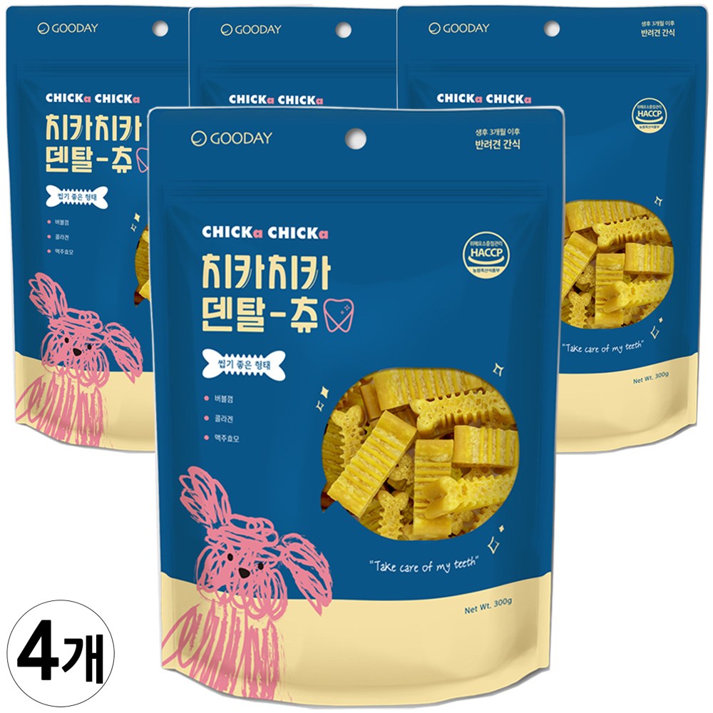 굿데이 강아지 치카치카 덴탈츄 대용량 오랄케어 간식 + 개당추가텐탈껌1P 39,600원