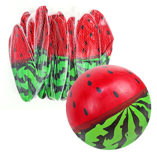 (재미스쿨)1500 애니 공기뺀 수박 탱탱볼 10개X1팩 공, 혼합색상, 17cm 12,000원