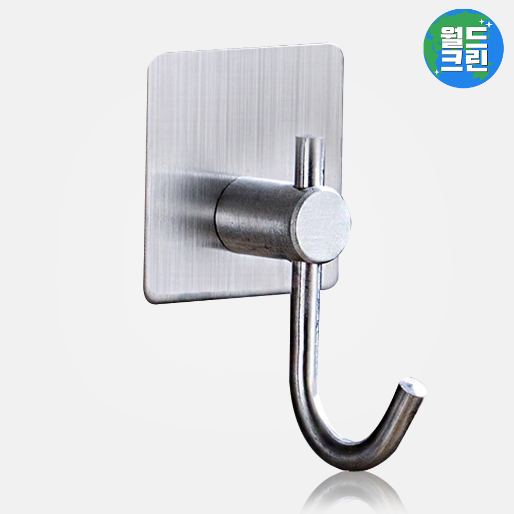 월드크린 스텐 후크 도구걸이 고리 TJ타입 벽 다용도 청소 도구 밀대 걸이 3,080원