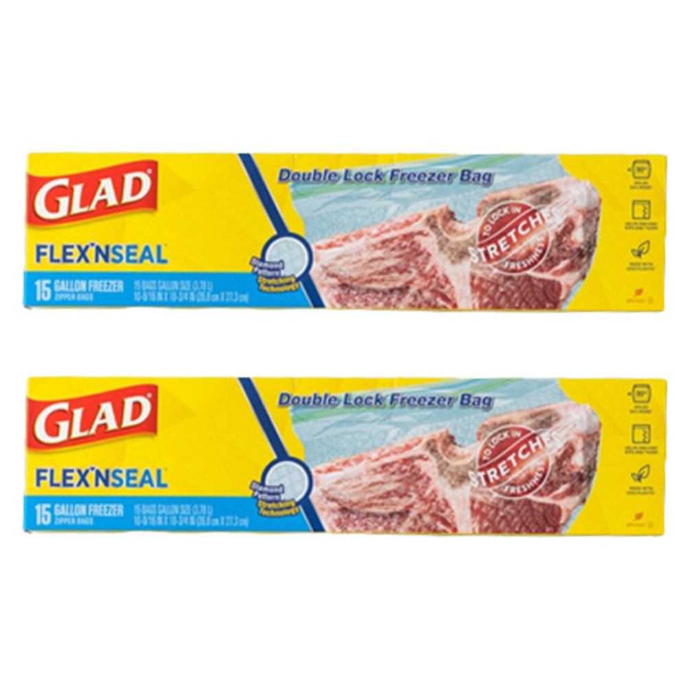 글래드 늘어나는 매직 지퍼백, 대(L), 15개입, 2개 8,350원