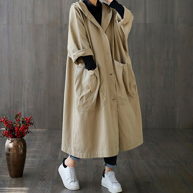 드마엘 벤지 오버핏 모던 후드 롱 트렌치코트(2color)+델로나-간절기 코트 19,990원