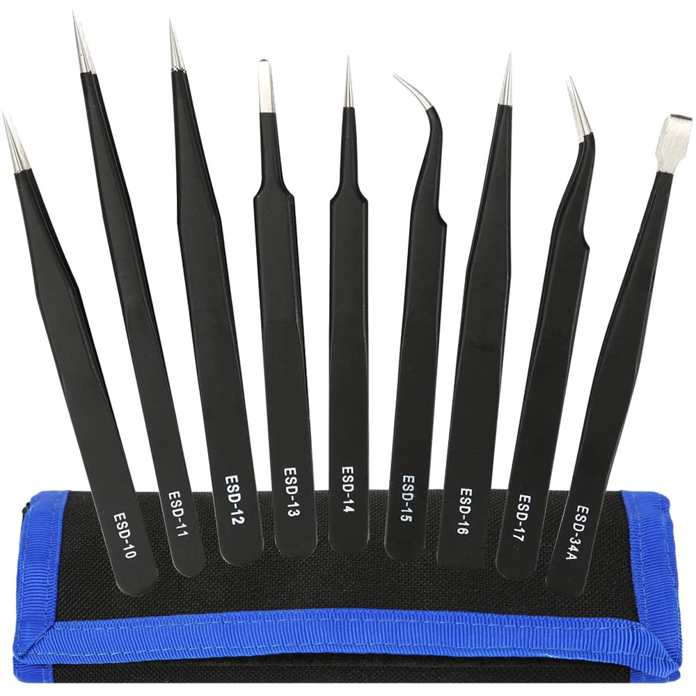 정밀 ESD 다용도 핀셋 9PCS 세트 9,890원