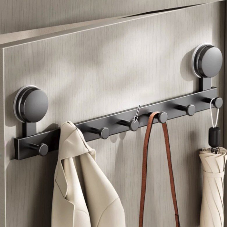 디모어 진공 흡착식 무타공 도어 행거 욕실 벽걸이 후크걸이, 다크그레이 16,900원