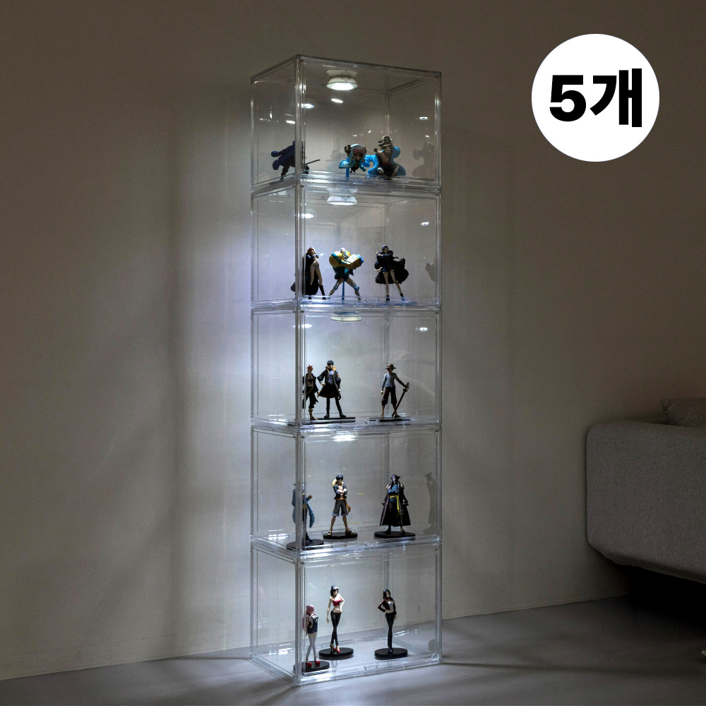 McEDA 아크릴 케이스 가방 피규어 보관함 장식장, 특대형 투명(45x33x33), 5개 123,770원