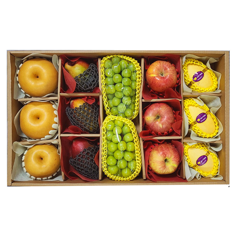 [이푸른] 프리미엄 혼합 과일 선물세트 1호(사과3과+배3과+샤인머스캣2송이+골드망고3과+애플망고3과) 159,000원