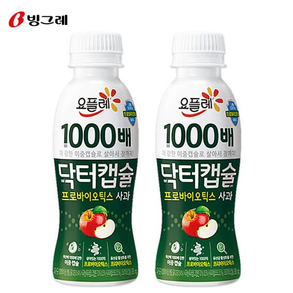빙그레 닥터캡슐 1000배 사과 요구르트 130ml, 36개 34,900원