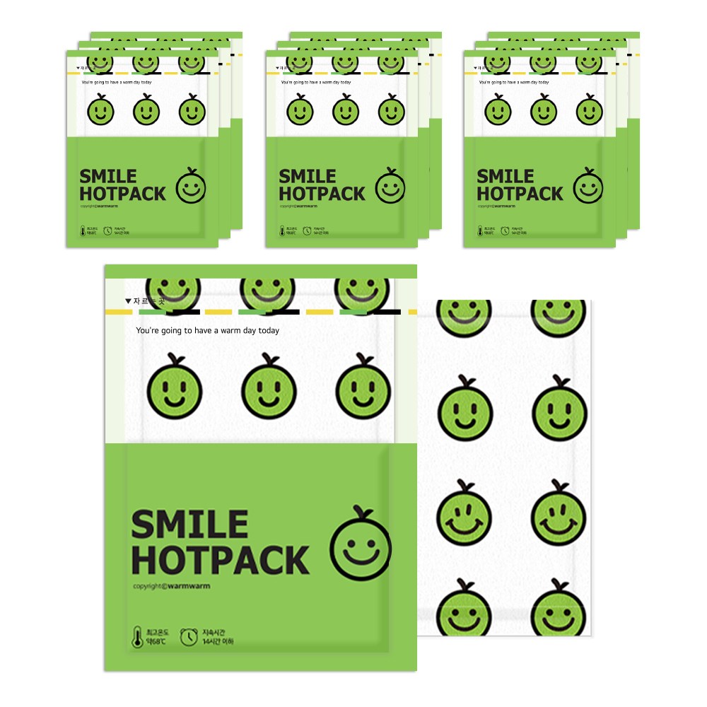 웜 스마일 핫팩 100g 손핫팩 어린이 미니손난로 국산핫팩 10,000원
