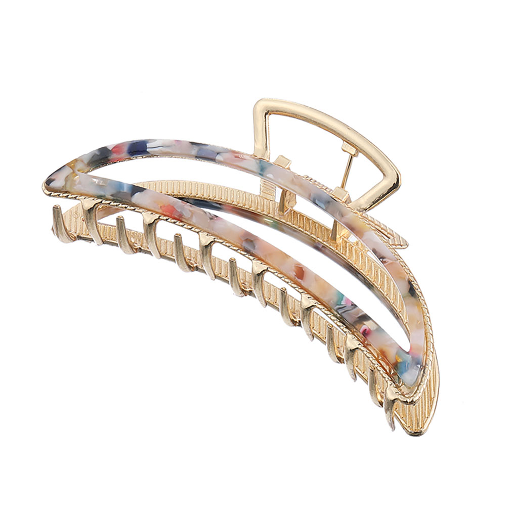 수스다 바나나 메탈 셀룰로오스 빅사이즈 올림머리 헤어집게핀 7,900원