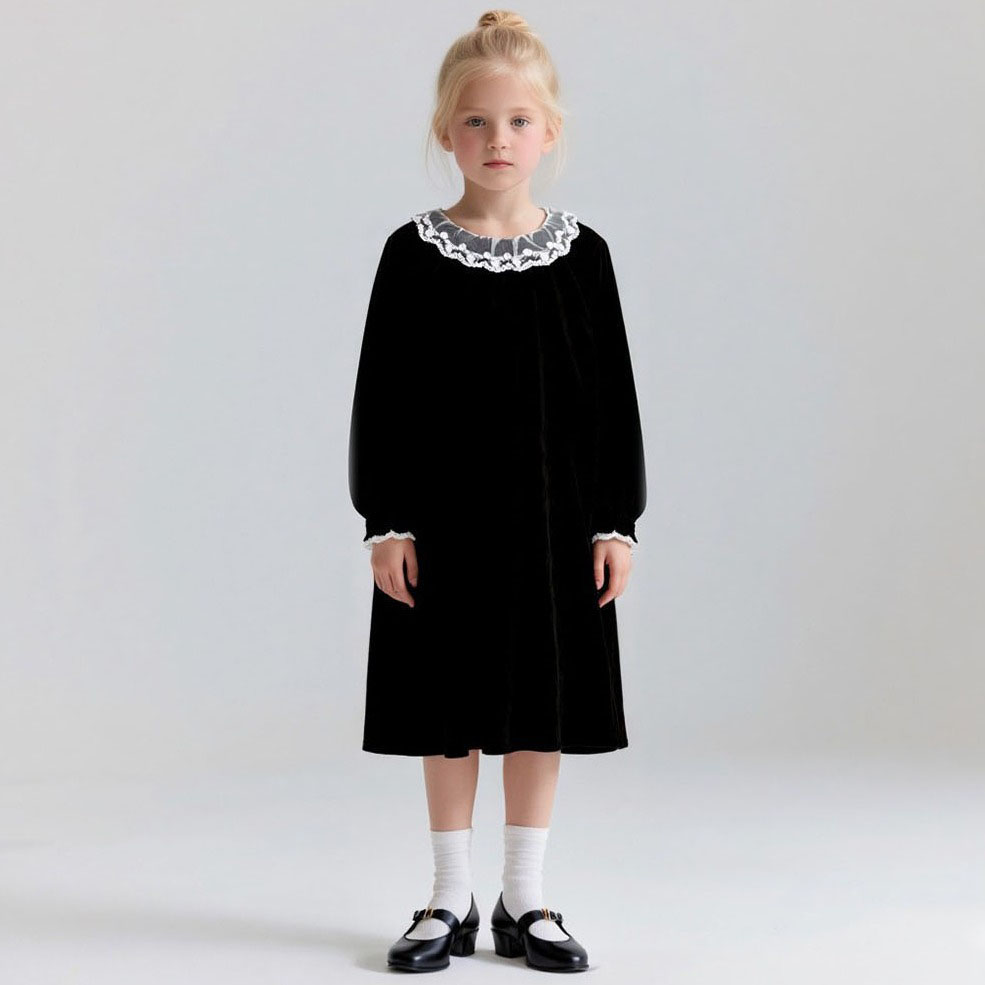 리에벨로 여아용 벨벳 레이스카라 원피스 41,300원