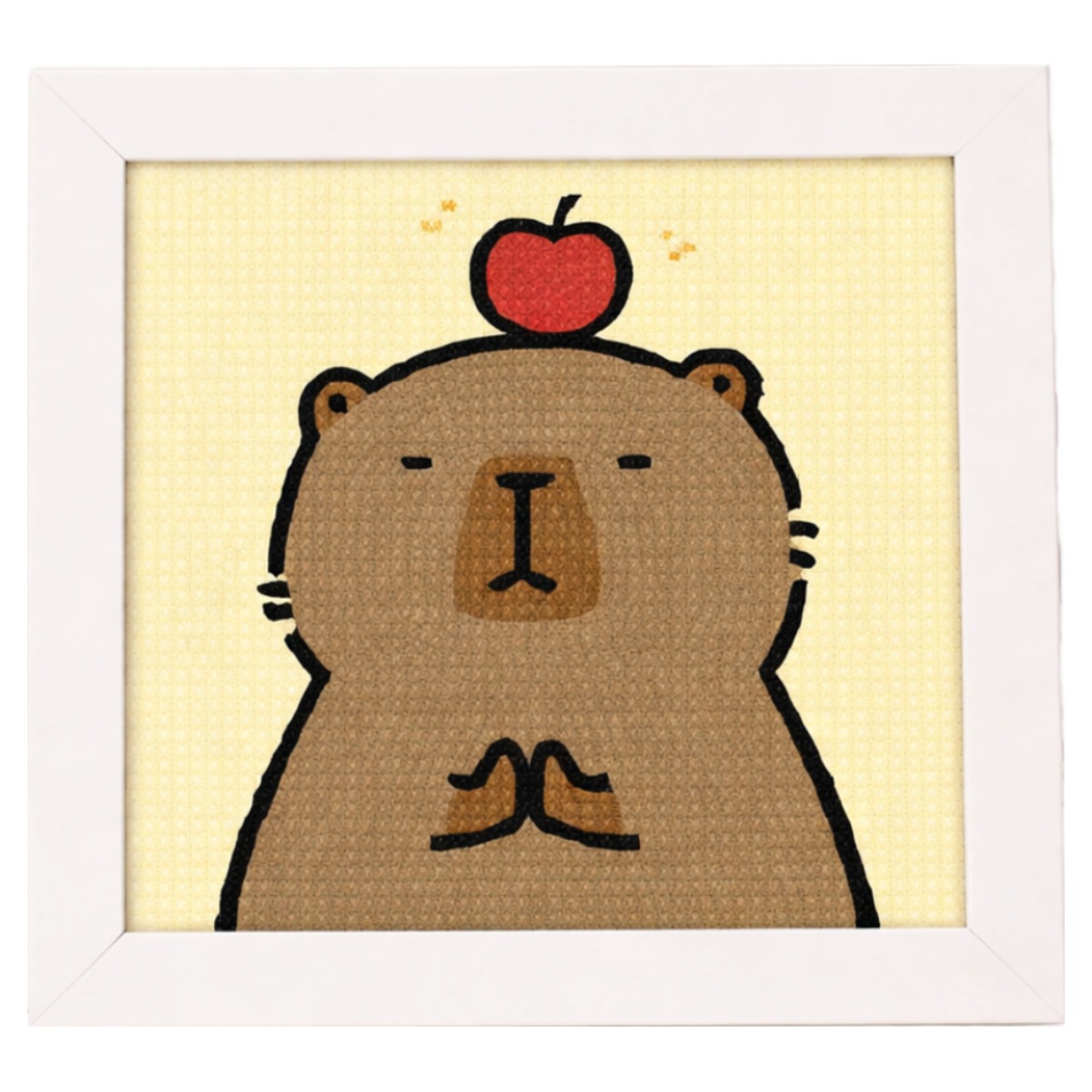 하늘움 DIY카피바라 보석십자수, 1세트, 카피바라1(액자) 10,100원