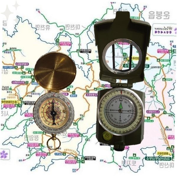 휴대용 방향측정기 야외활동 길찾기도구 등반용 위치확인 손안크기 방위각측정 탐험용 7,280원