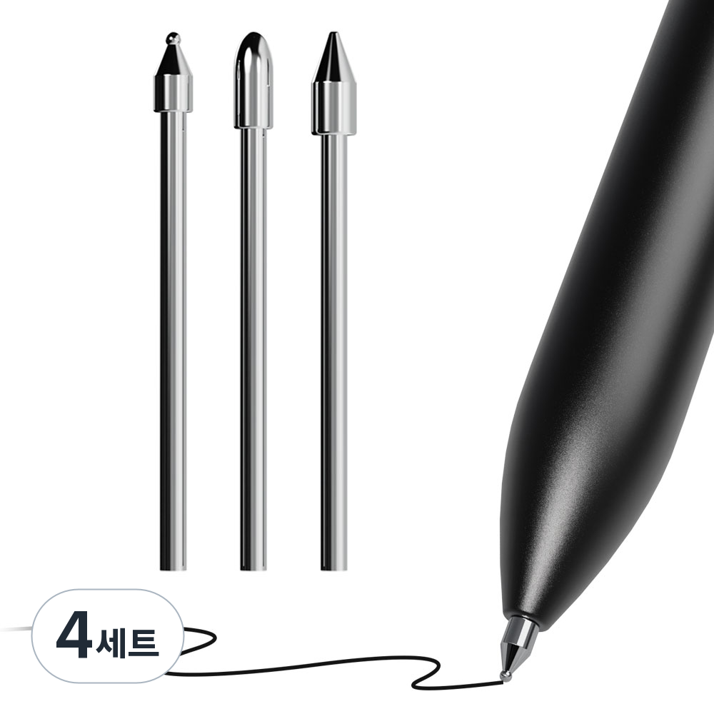 누아트 갤럭시탭 S펜 호환 교체형 메탈 볼펜 샤프 만년필형 펜촉 3p 23,600원