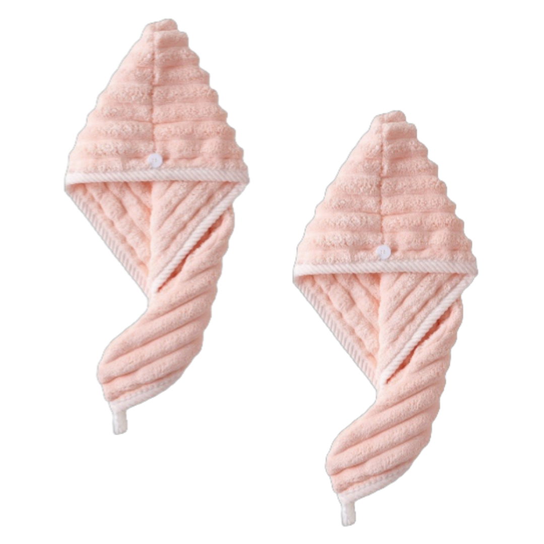 꾸지 초강력 흡수 헤어 타월 25 x 65 cm, 핑크, 2개 5,800원