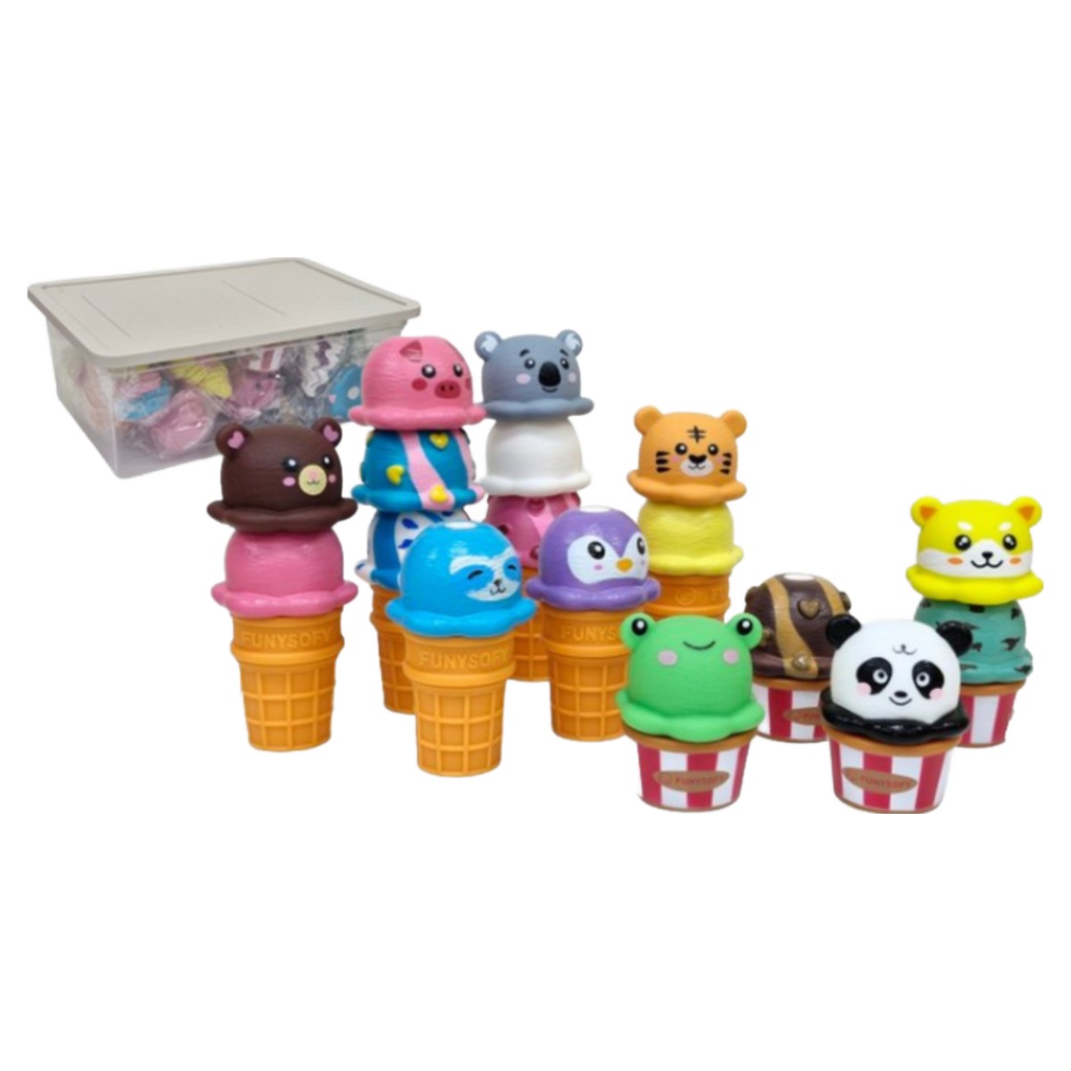 퍼니소피 소프트 동물 자석 아이스크림 콘&컵 18종 세트 A, C (고급 케이스 포함)(역할놀이 지폐 증정), 단품, 1개 128,000원