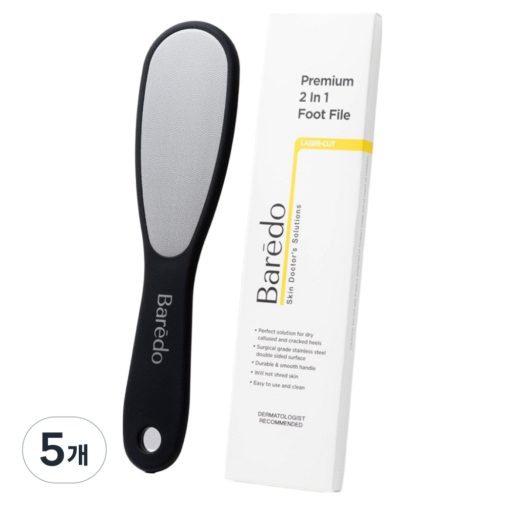 바레도 프리미엄 2in1 양면 스테인리스 풋파일, 1개입, 5개, 20g 74,000원