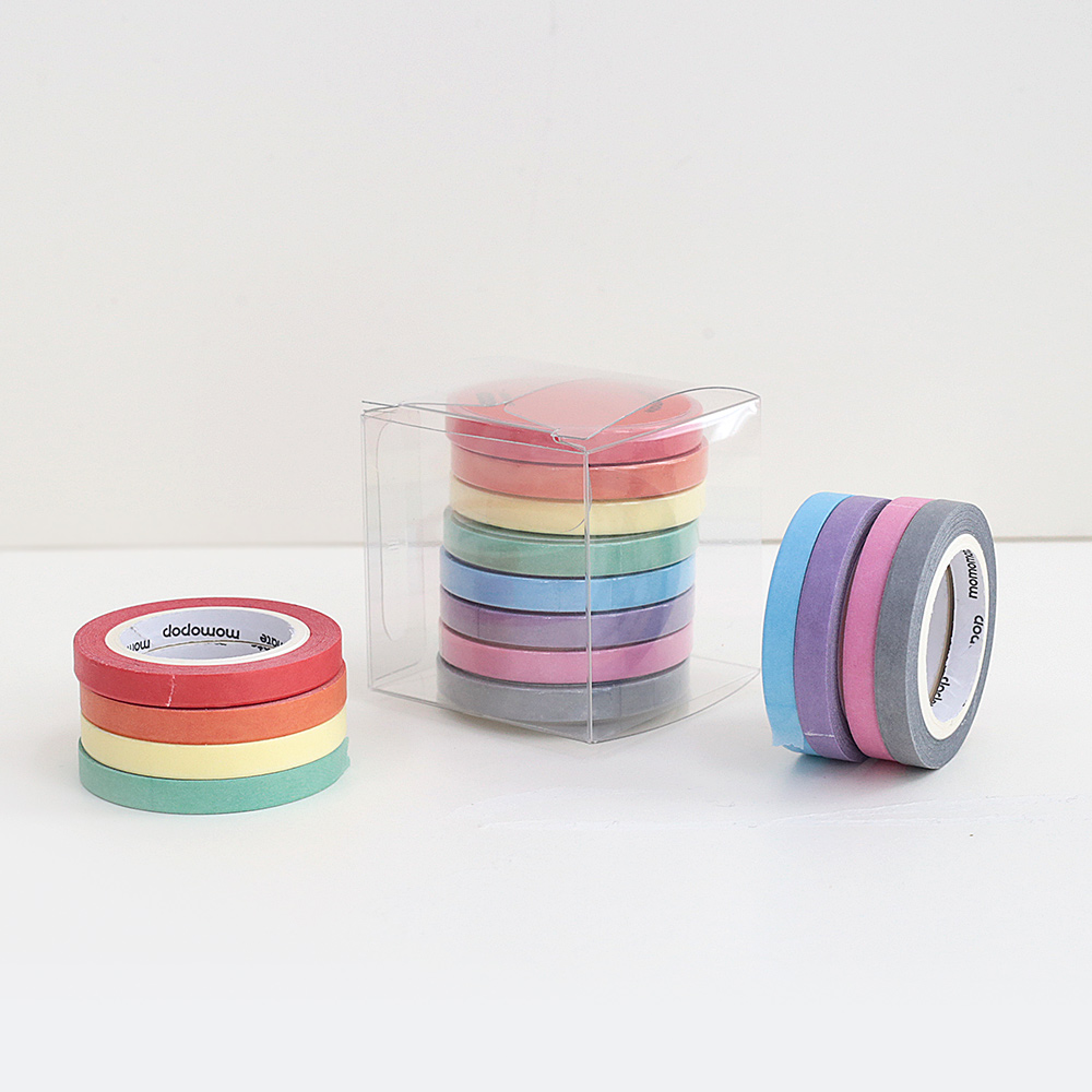 모모마테 슬림 단색 마스킹테이프 세트, 단품 18,400원