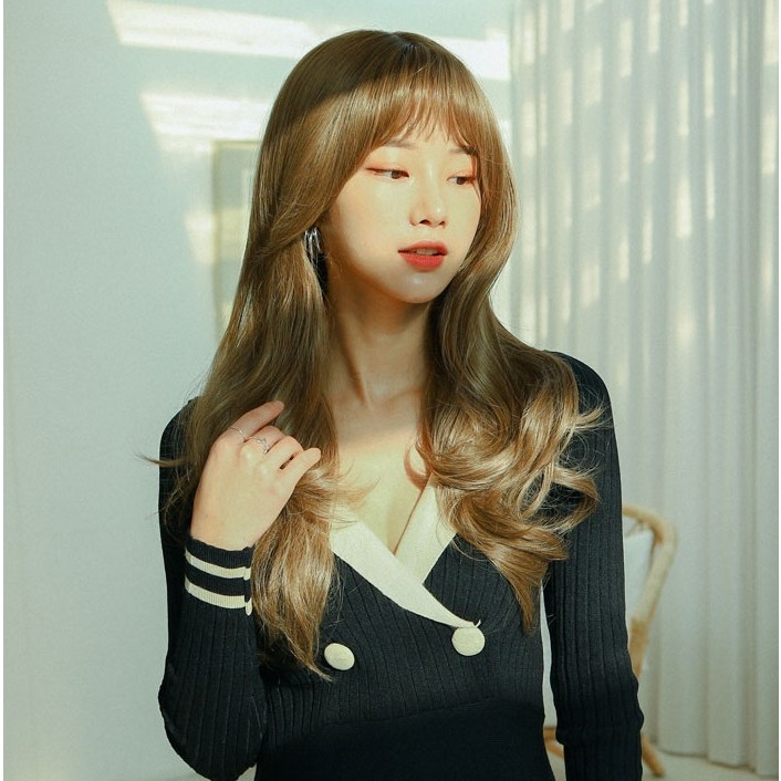 가발매니아 수제통 프론트레이스 긴머리 가발 빌드펌, 카키브라운, 1개 168,900원