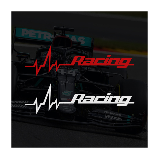 레이싱심박수 튜닝스티커 데칼, 1개, 라지+검정 7,400원