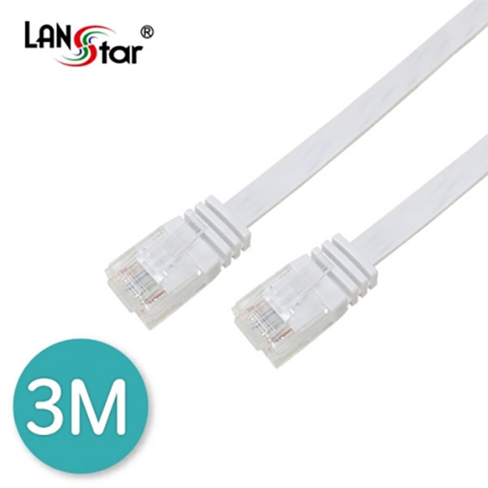 LANstar UTP평면케이블 CAT6 3M LS-F6UTPD-3MW, 화이트, 1개, 3m 1,350원