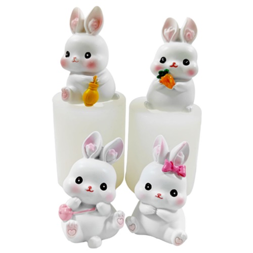 수제몰드 - 앉은 귀여운 토끼 4종 선택 , 실리콘몰드, 리본토끼 5,720원