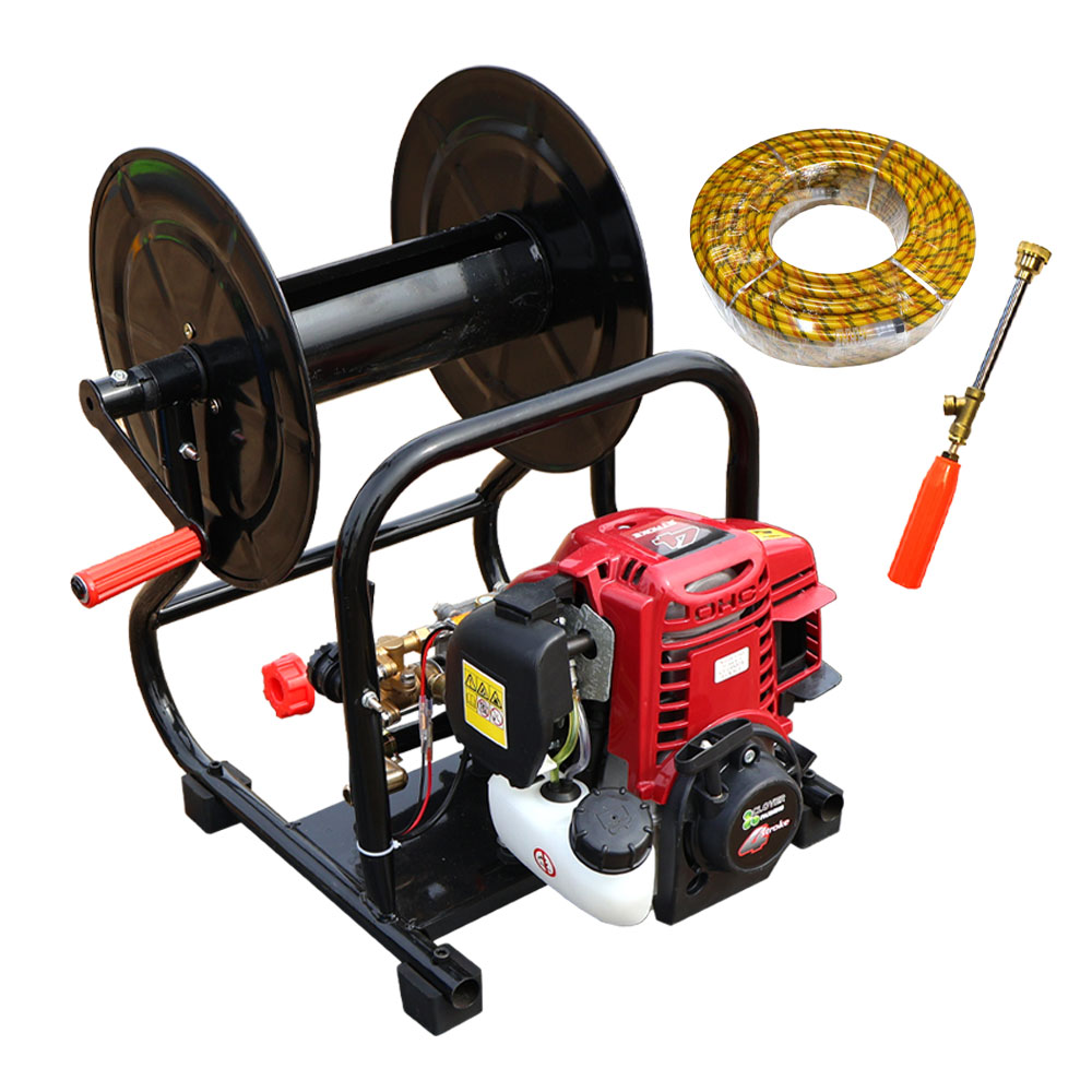 4행정 35.8cc 혼다 타입 엔진 동력 분무기 구보텍 클로버 50m 호스릴 탑재형 농약 살포기 살수기 231,000원