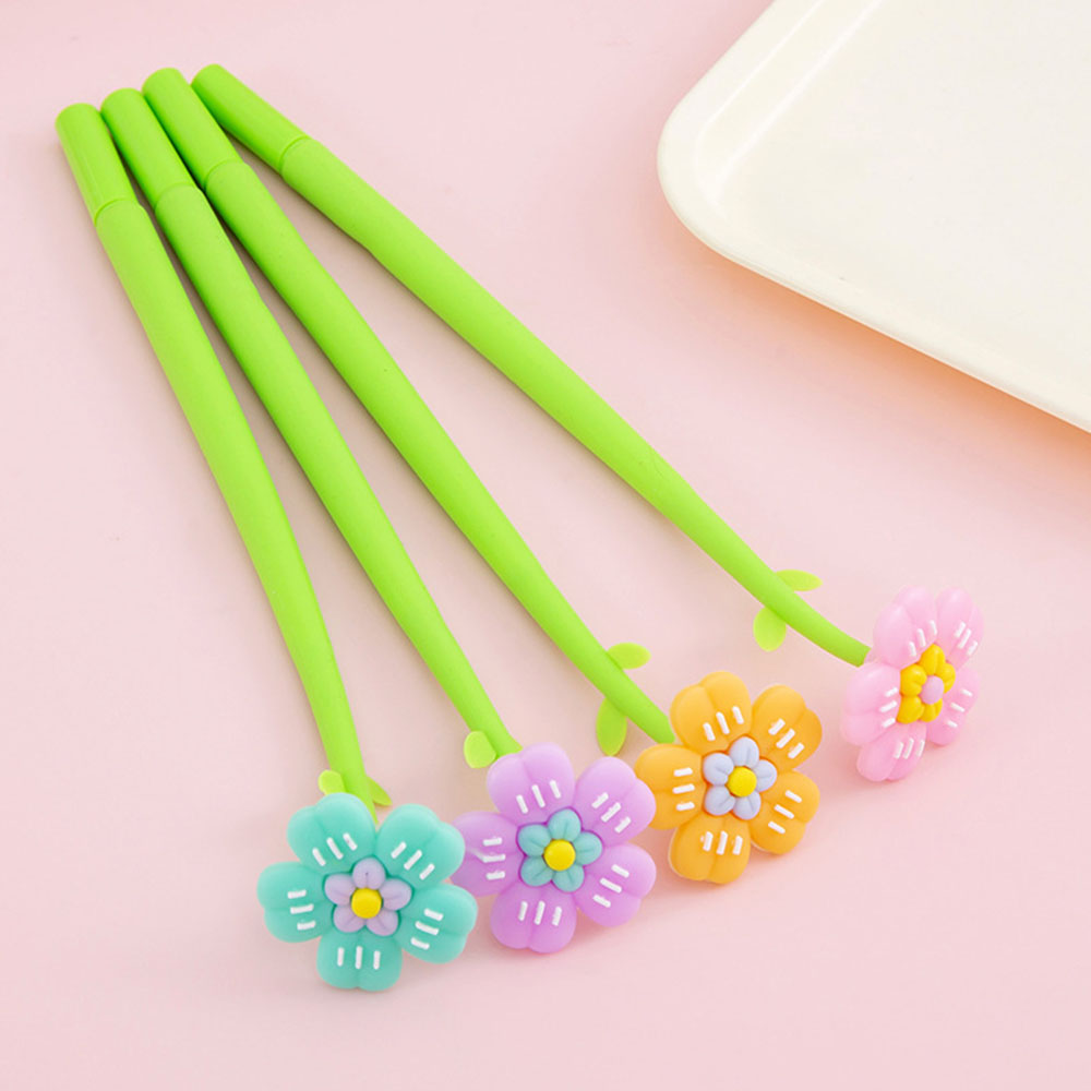 실리콘st 꽃 볼펜 모음 캐릭터 귀여운 특이한 흔들 볼펜 학용품 사무용품 인쇄가능 990원
