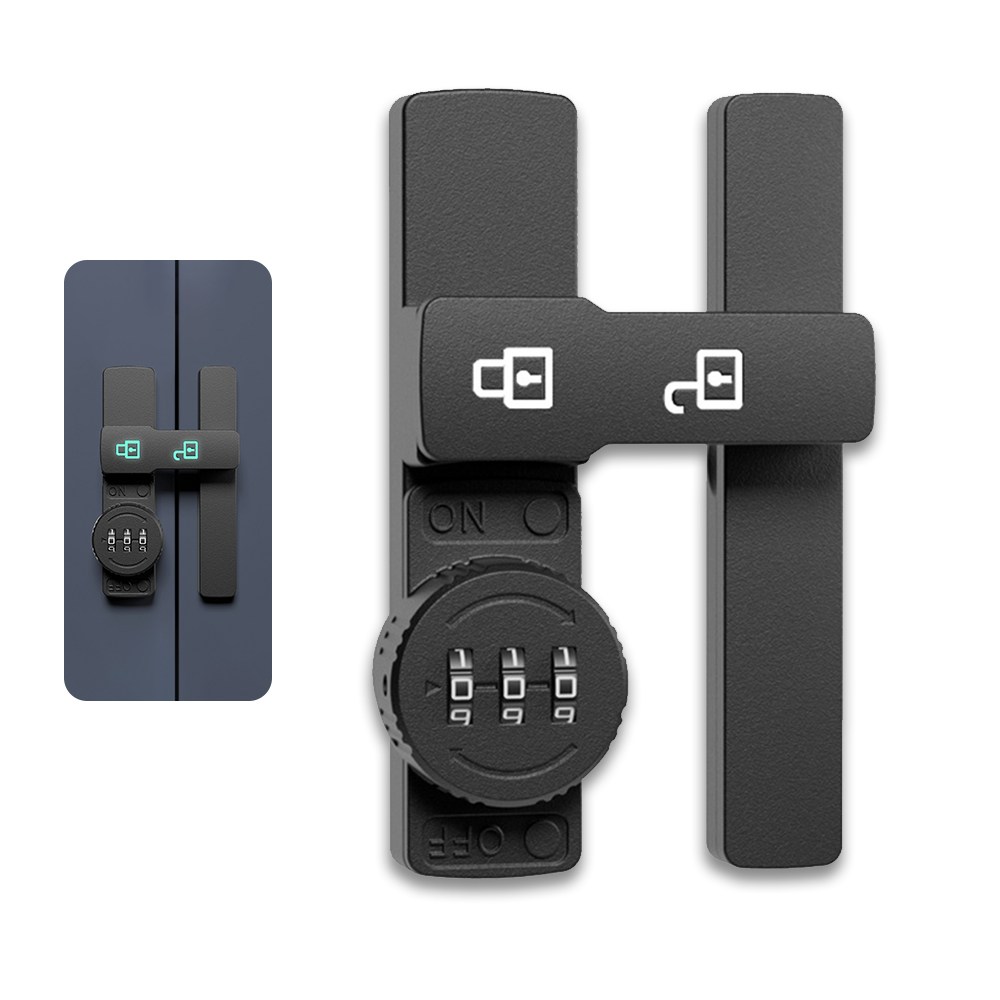 슈퍼인 야광 무타공 비밀번호 서랍잠금장치 멀티 미닫이 보조잠금장치, 1개, 평면형 23,900원