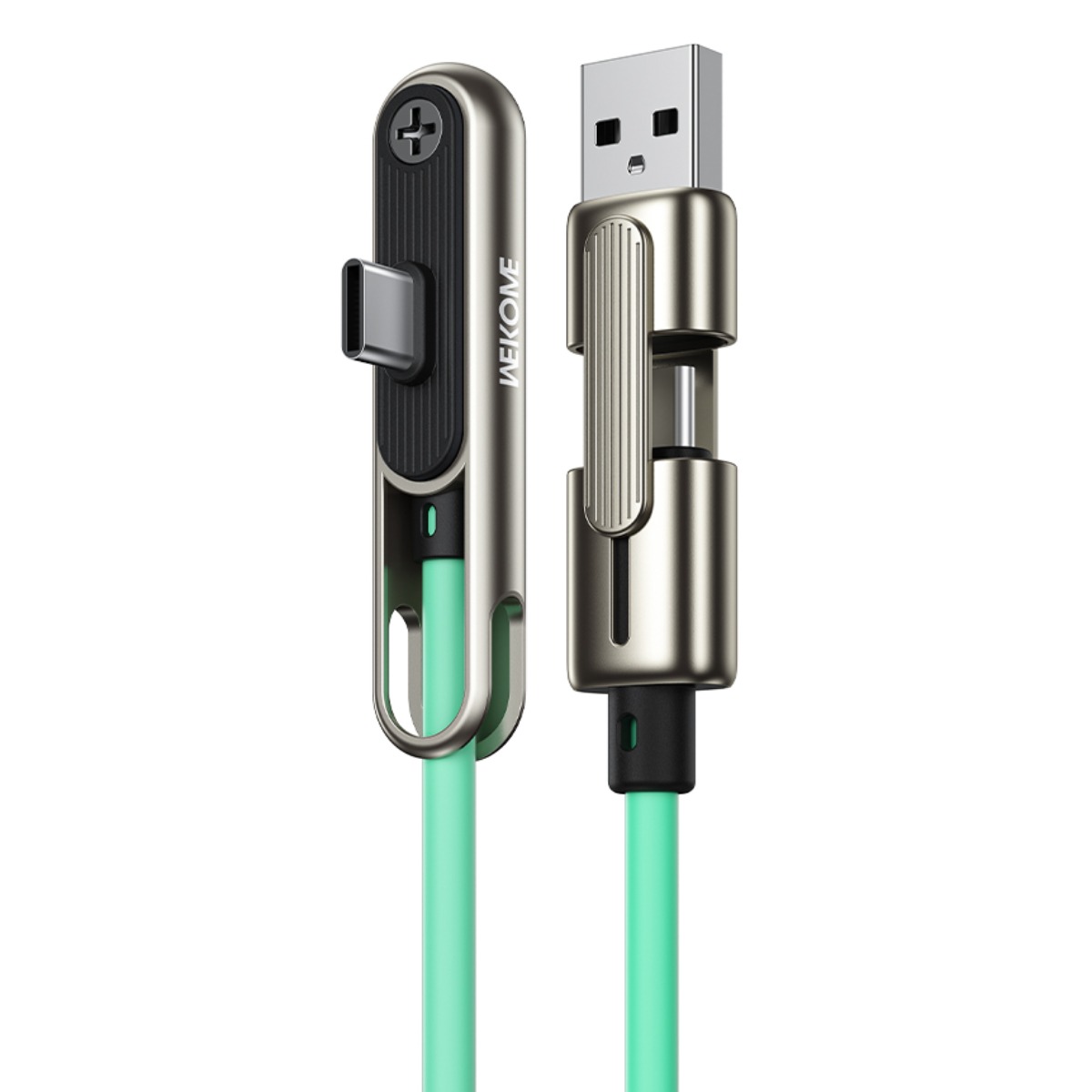 [위컴] 240W 2 in 1 린톤 시리즈 휴대폰 거치 90도 케이블 WDC-81a, 1개, 블루, 1000mm 20,000원