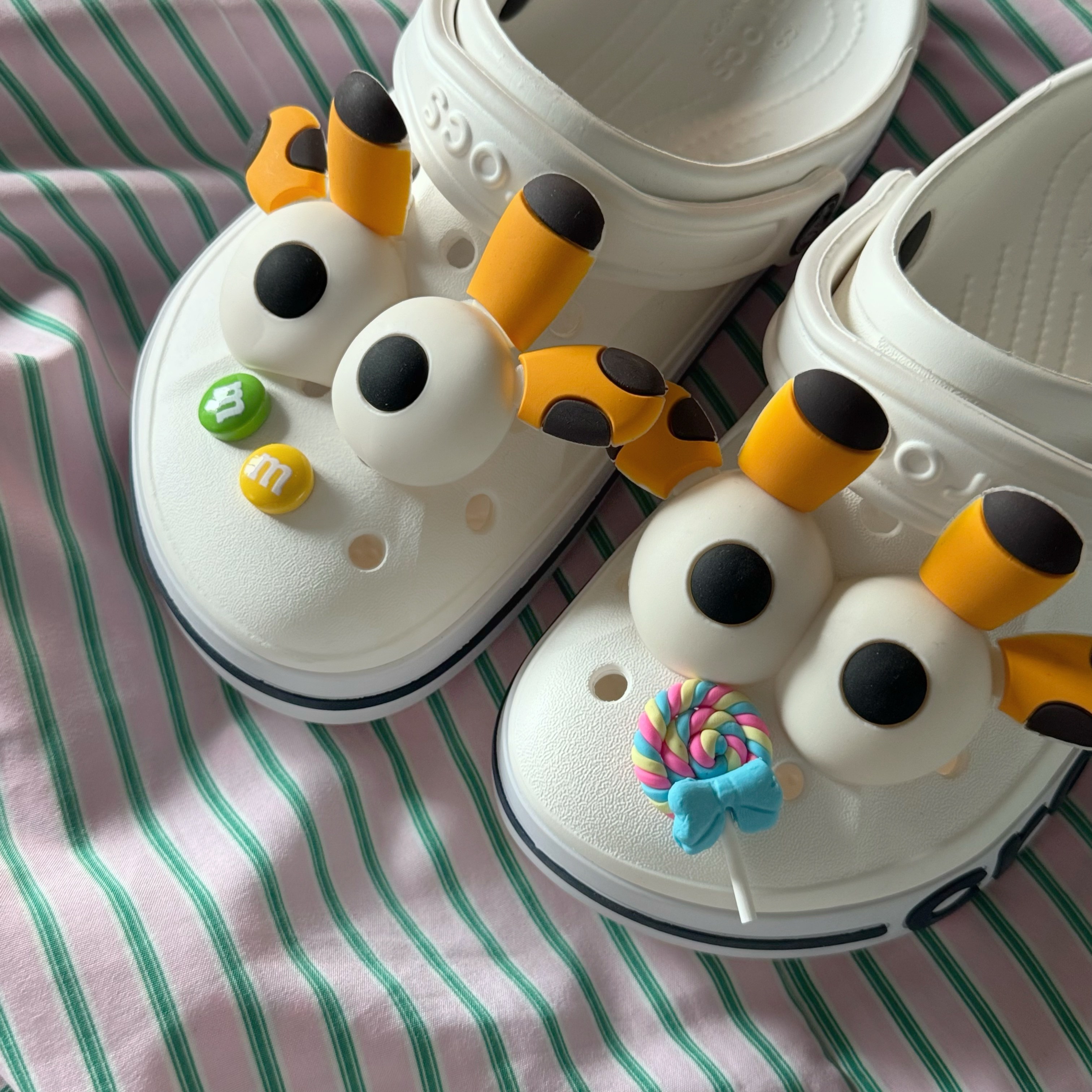 입체 기린 눈 파츠 신발 클로그 실내화 꾸미기 세트 5pcs 6,900원