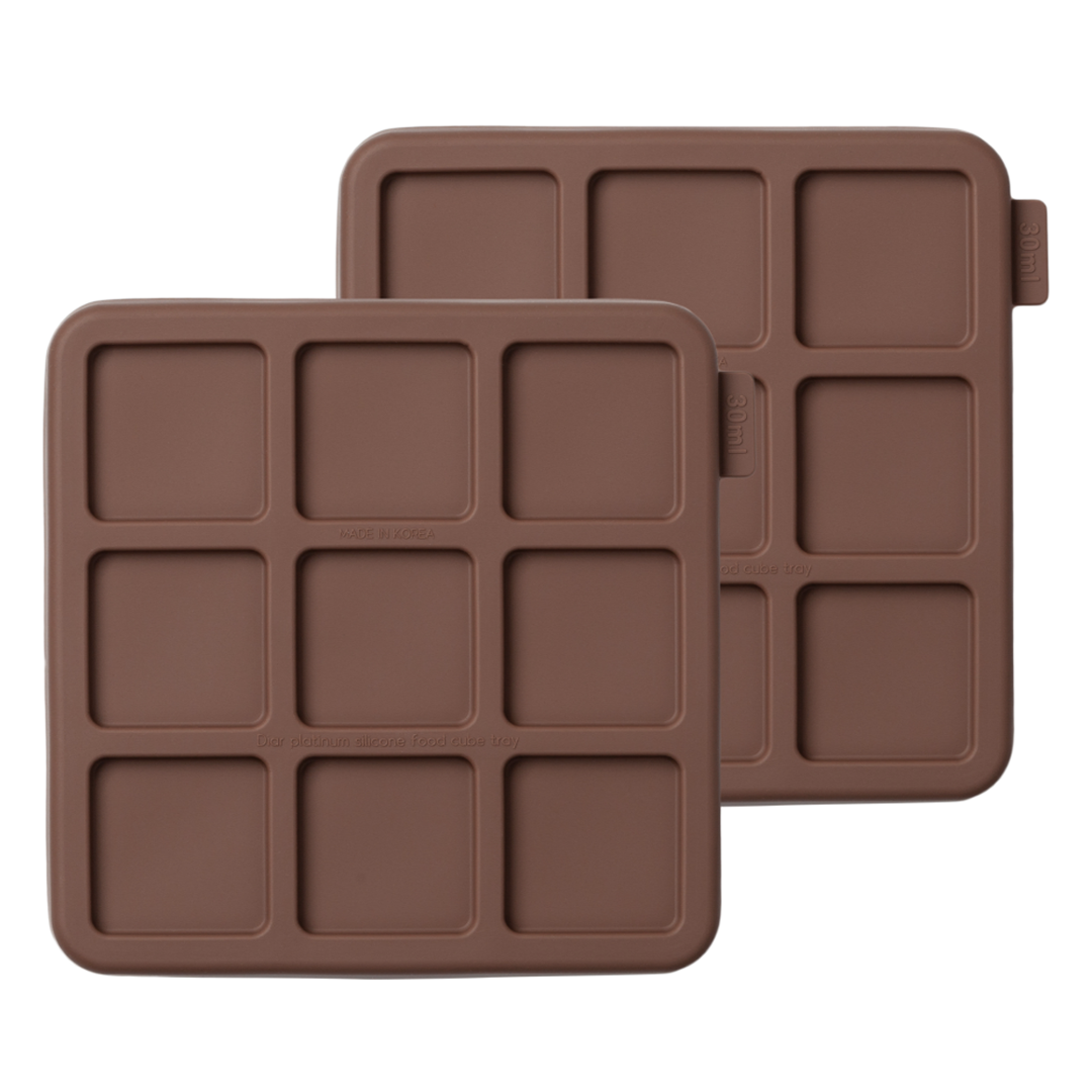 디아르 유아용 플래티넘 실리콘 밀폐 냉동 이유식 트레이 9구, 초코브라운, 2개 12,860원