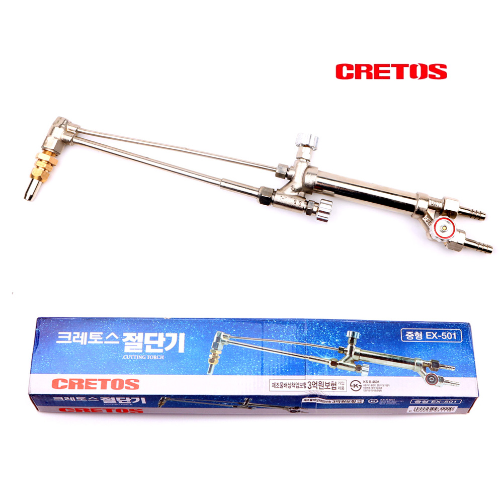 크레토스 중형절단기 450mm 산소절단기 가스 LPG 화구 포함 용접 철판 절단, 1개 27,450원