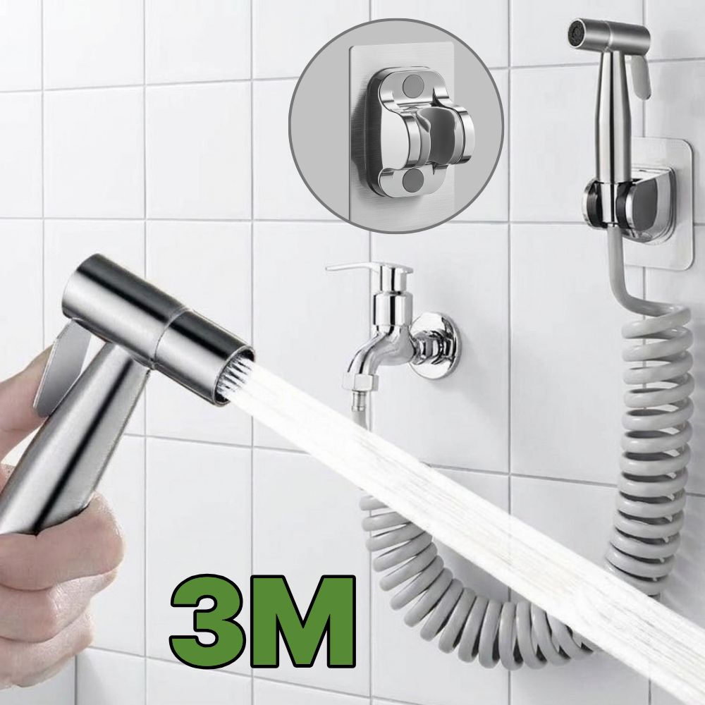 토도판다 304 스테인레스 욕실 베란다 청소건 3m 호스, 실버, 1세트 14,000원