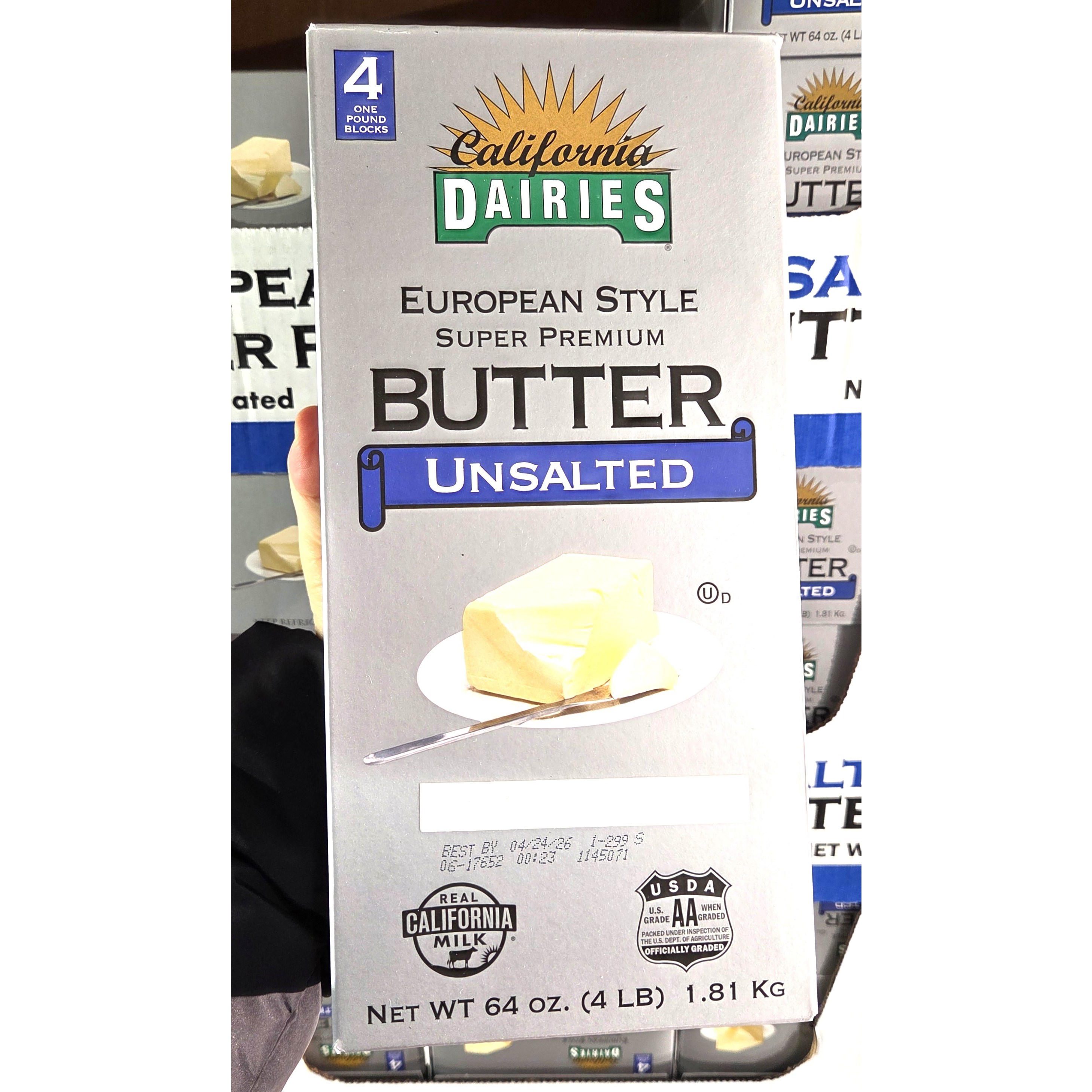 [식자재랜드] California Dairies 유러피언 스타일버터 코스트코, 453g, 4개 26,930원