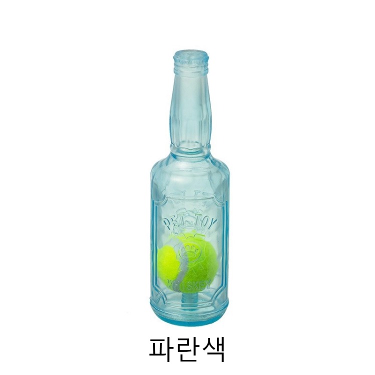 강아지 치석제거 라텍스 병 장난감 테니스볼 내장형, 파랑, (스트레스 해소), 1개, 파란색 8,350원
