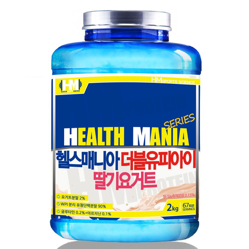 헬스매니아프로틴 헬스매니아 WPI 딸기요거트맛 2kg 프로틴(단백질), 2kg, 1개 119,800원