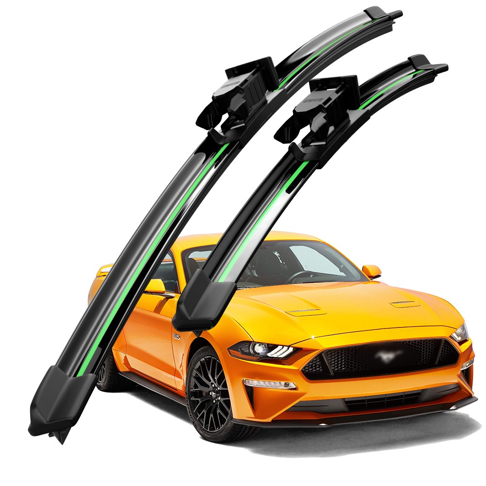 호환 포드 머스탱/더뉴 머스탱 2010-2024 와이퍼 초발수 저소음 자국 없음 전면 와이퍼 블레이드 2종 세트, 머스탱/더뉴 머스탱 2010-2024 28,600원