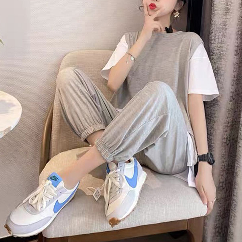 더시럽 여성용 캐주얼 반팔 레이어드 투피스 19,800원