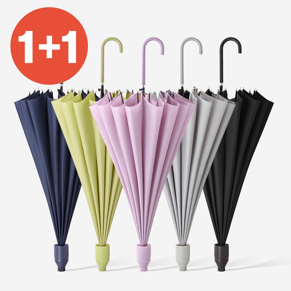 바이시유 1+1 장마철 필수템 자동 원터치 우산 16살대 빗물받이 캡커버 자동 자바라 장우산 18,900원