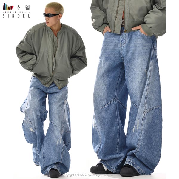 신델 힙합 남녀 데님 빈티지 루즈 와이드 배기 팬츠 sj0518 48,700원