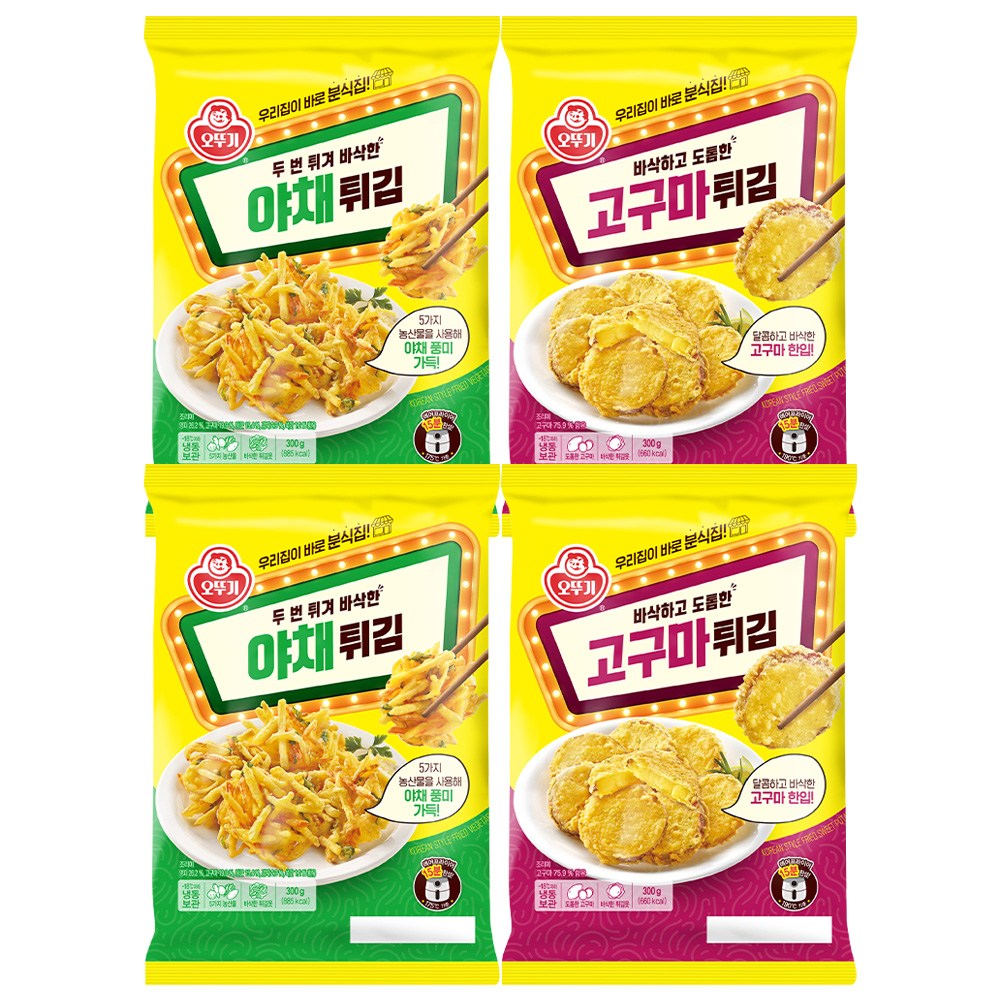 오뚜기 야채튀김 300g 2개+고구마튀김 300g 2개(총 4개), 4개, 300g 28,500원