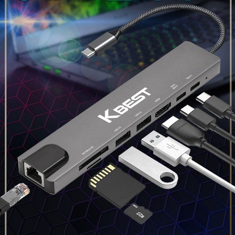 USB C타입 허브 노트북 맥북 허브 아이패드 썬더볼트 젠더 포트 확장 멀티허브 8in1 28,500원