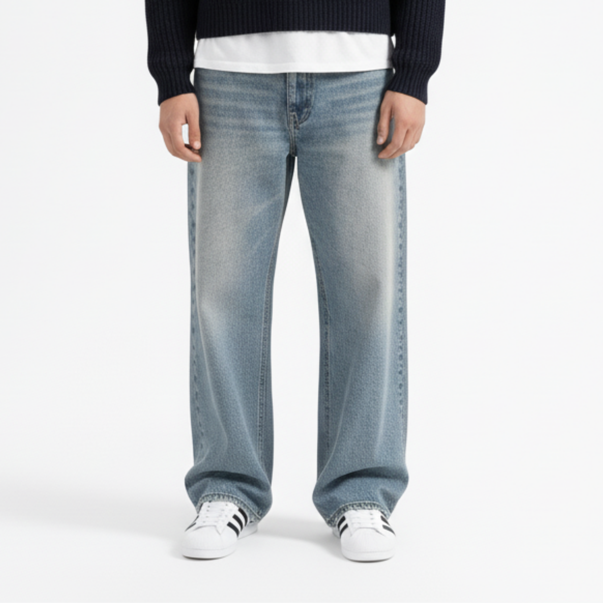 하트플로우 빈티지 워싱 데님 와이드 청바지 35,600원