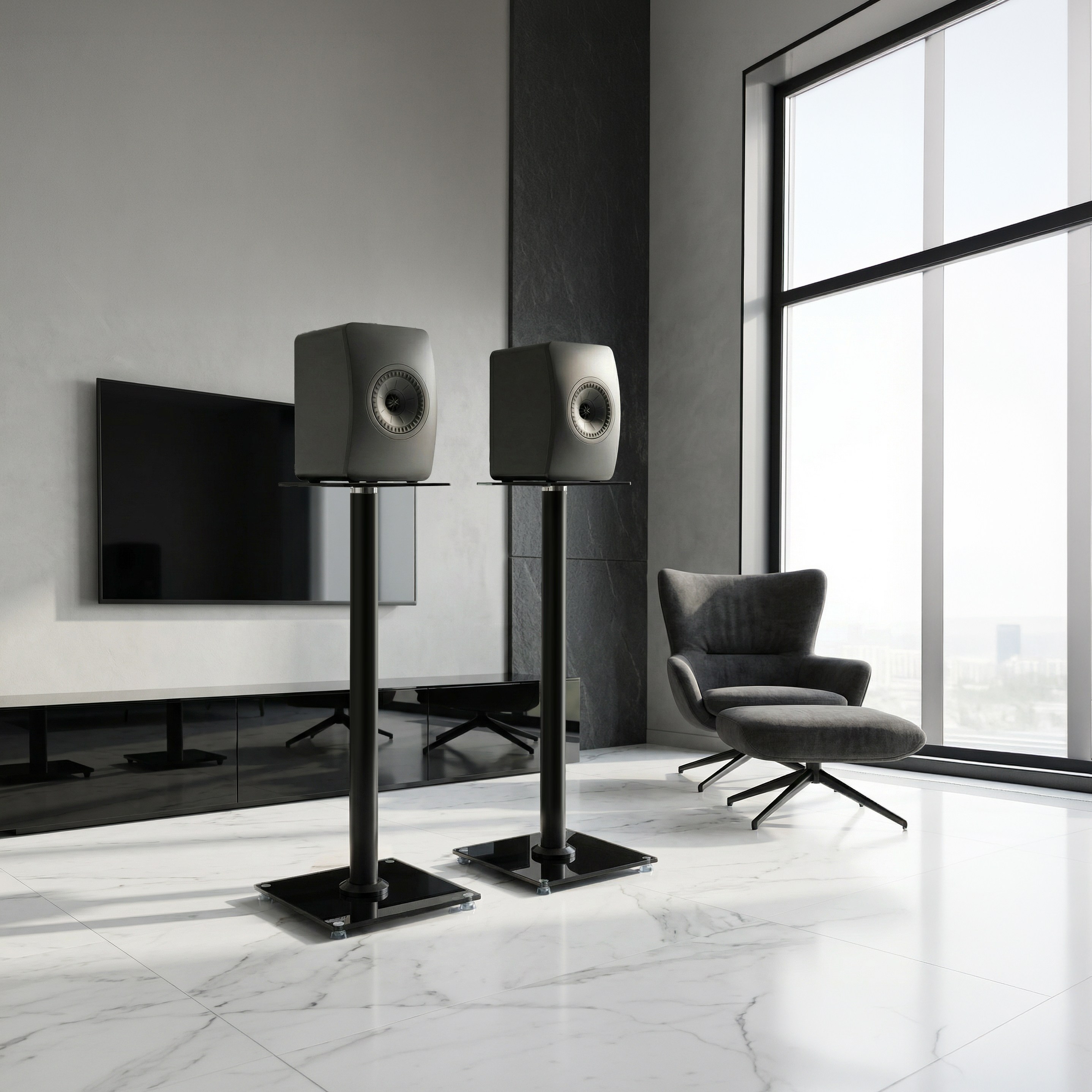 캔스톤 프리미엄 북쉘프 스피커 스탠드 거치대 SK-80U 블랙, 1세트, 블랙, 내품 2개 115,000원