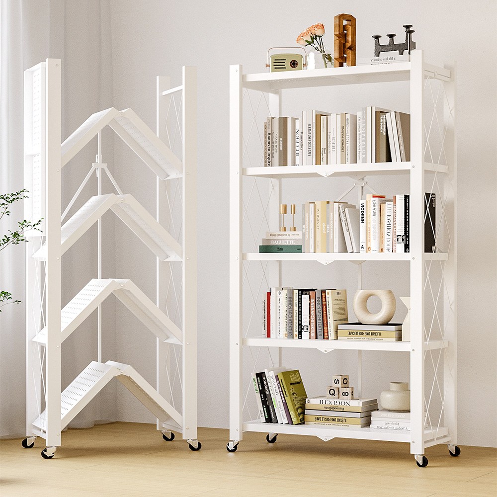 라보토리 원터치 다용도 접이식 간편 폴딩 철제선반, 5단, 화이트, 현재가 41,900원