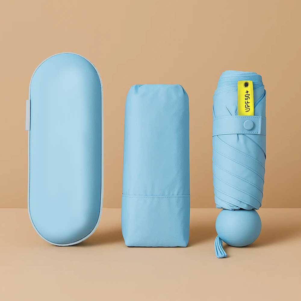 코지로움 여행용 초경량 5단 캡슐 우산 UV 자외선 차단 양산 겸용 휴대용 파우치 포함 7,590원