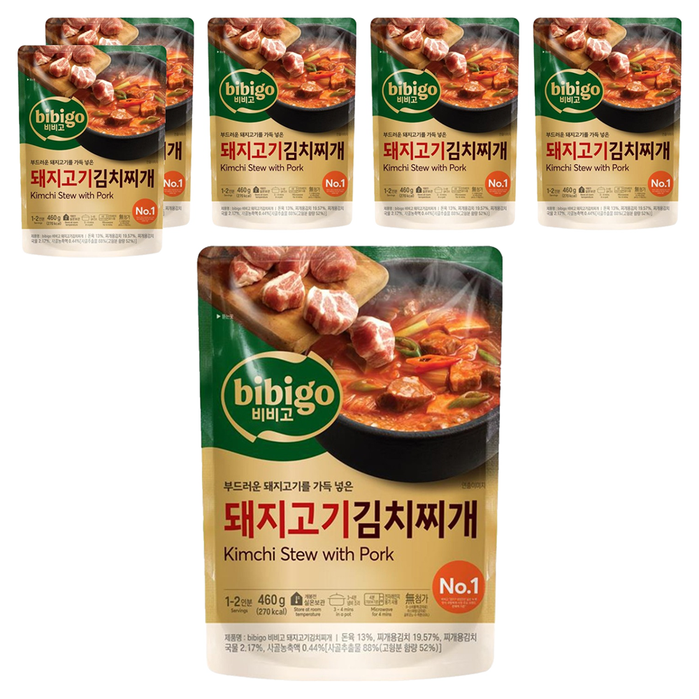 비비고 돼지고기김치찌개, 460g, 6개 29,820원