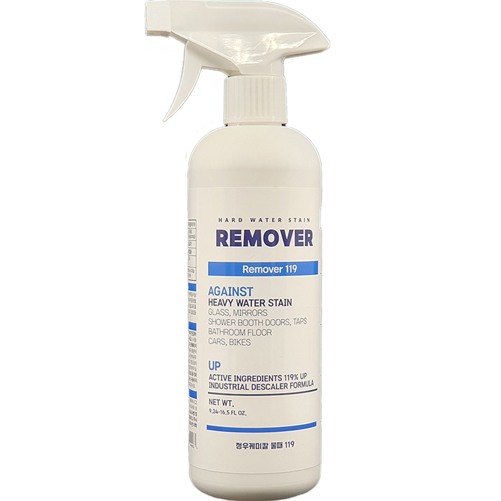 정우케미칼 물때제거제 물때클리너 샤워부스 거울 수도꼭지 수전 물때제거 자동차석회물제거, 1개, 500ml 13,750원